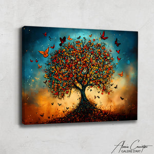 Peinture Sur Toile Arbre Abstrait