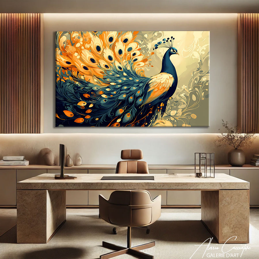 Grand Tableau Paon – mise en situation
