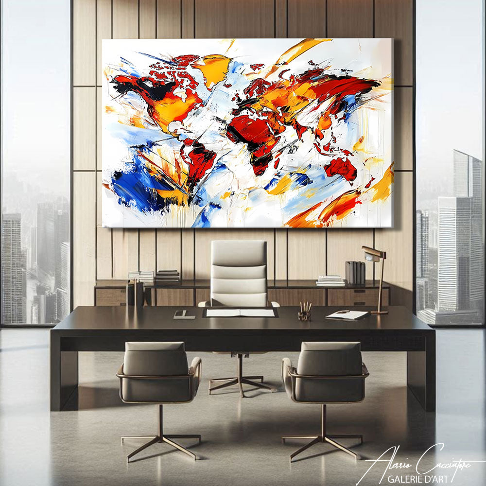 Carte Du Monde Avec Cadre