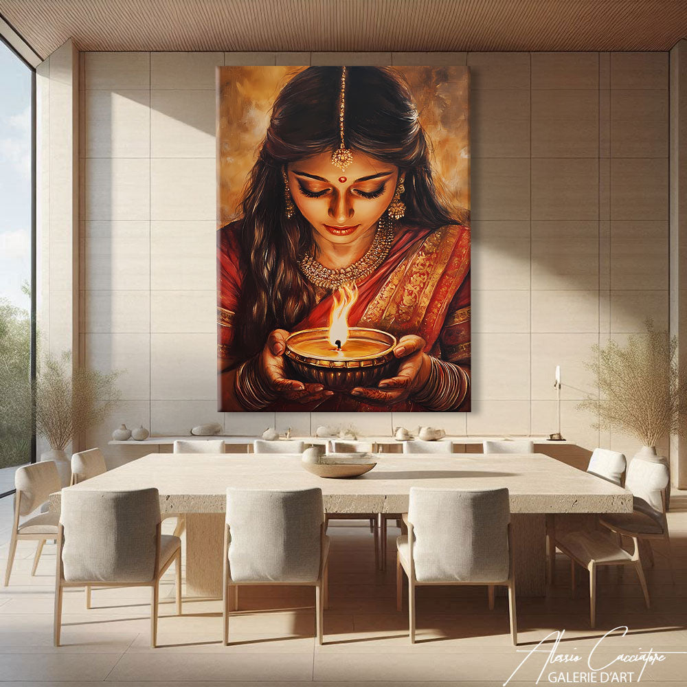 Tableau femme hindou