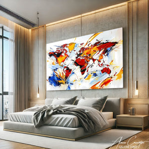 Tableau Carte Du Monde Abstrait
