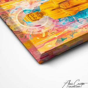 TABLEAU BOUDDHISTE ORANGE Alessio Cacciatore