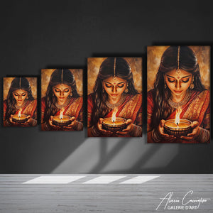 TABLEAU FEMME INDIENNE MODERNE AlessioCacciatore