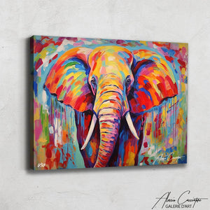 tableau peinture éléphant