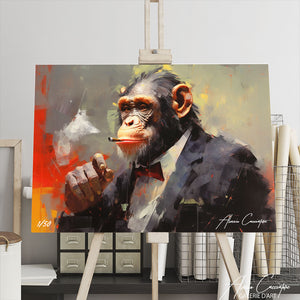 tableau singe abstrait