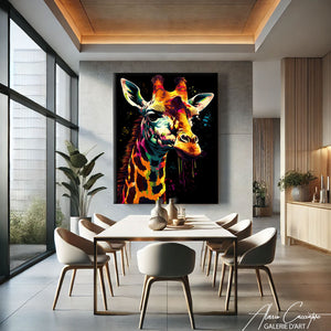 TABLEAU GIRAFE ABSTRAIT