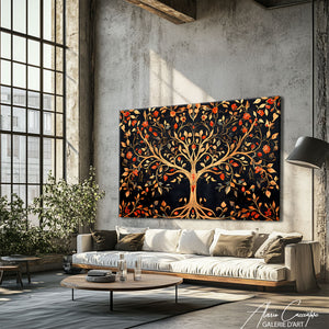 tableau arbre multicolore