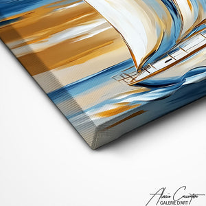 TABLEAU VOILIER BLANC AlessioCacciatore