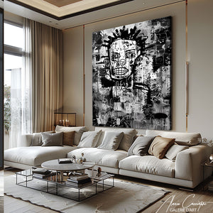peinture pop art noir et blanc