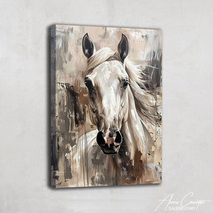 peinture cheval blanc