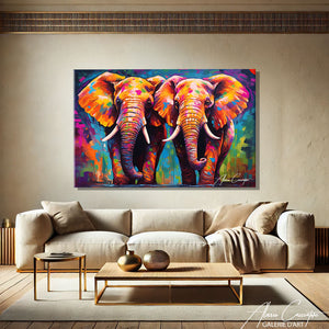 TABLEAU ANIMAUX ÉLÉPHANT