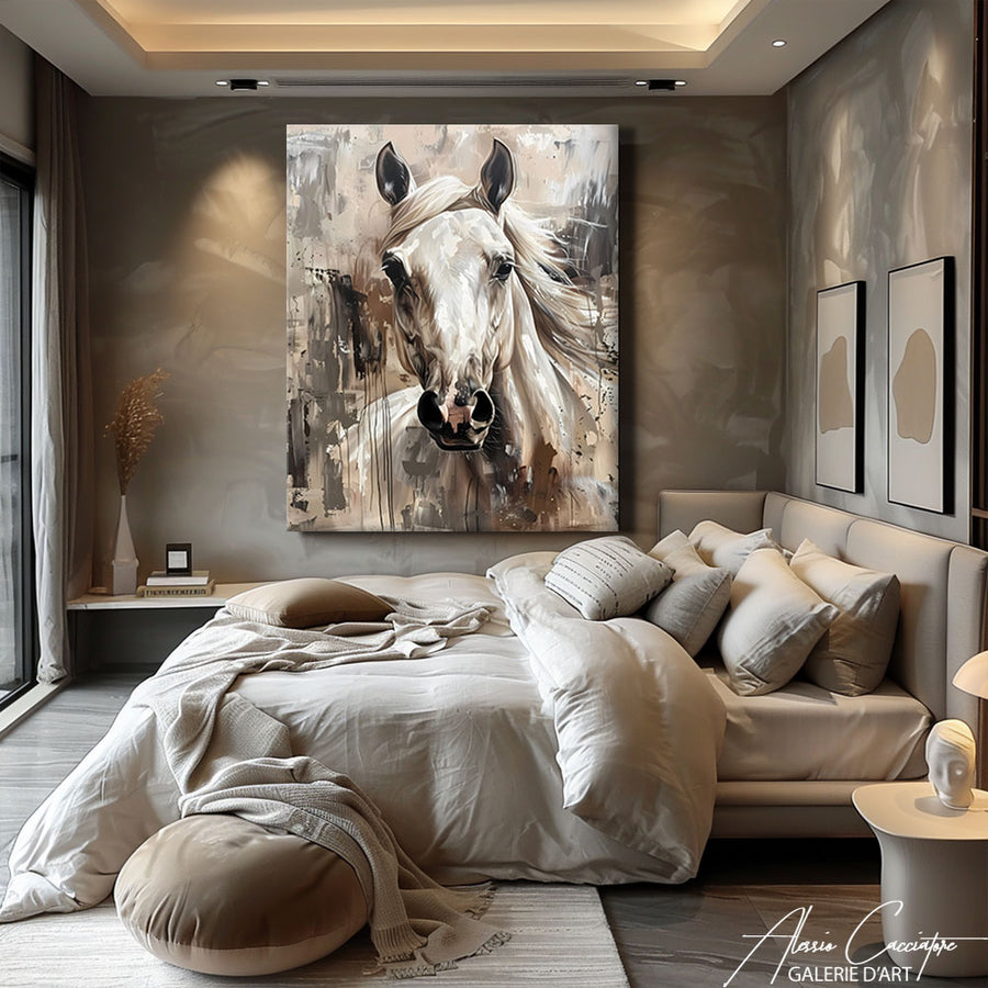 tableau toile cheval – mise en situation