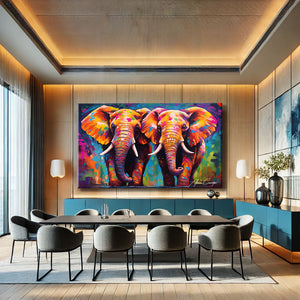 TABLEAU ÉLÉPHANT ANIMAUX