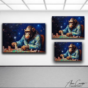 TABLEAU SINGE POKER Alessio Cacciatore