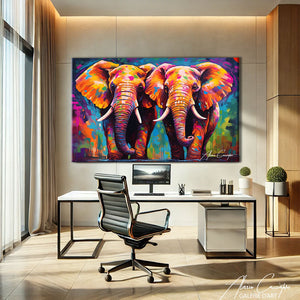 TABLEAU ÉLÉPHANT ANIMAUX Alessio Cacciatore