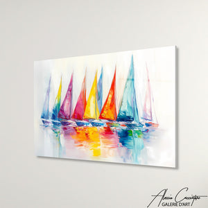 TABLEAU VOILIERS ABSTRAIT AlessioCacciatore