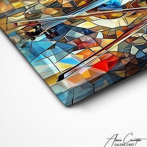 TABLEAU CUBISME MUSIQUE Alessio Cacciatore