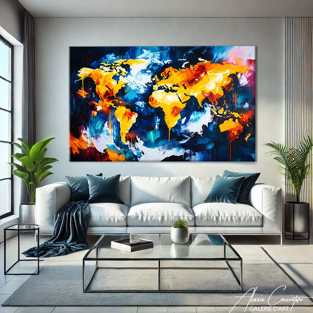 WORLD MAP FRAME TABLE