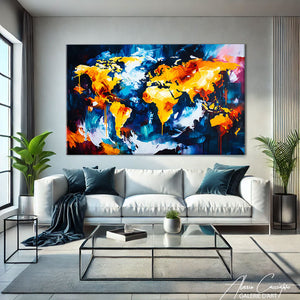 TABLEAU CADRE MAP MONDE AlessioCacciatore