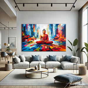 Tableau Bouddha Coloré