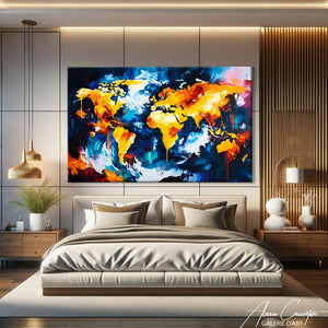 TABLEAU CADRE MAP MONDE AlessioCacciatore