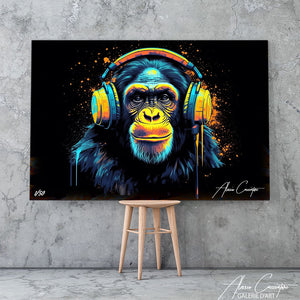 tableau singe musique
