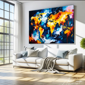 TABLEAU CADRE MAP MONDE AlessioCacciatore