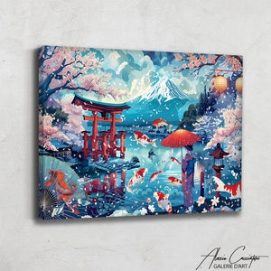Peinture Tableau Jardin Japonais