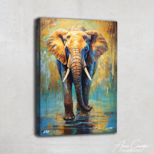 tableau éléphant peinture