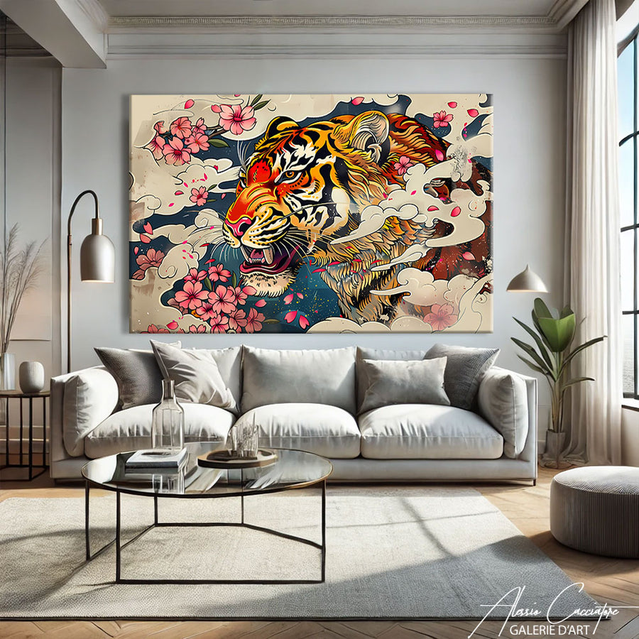 Peinture Japonaise Tigre
– mise en situation