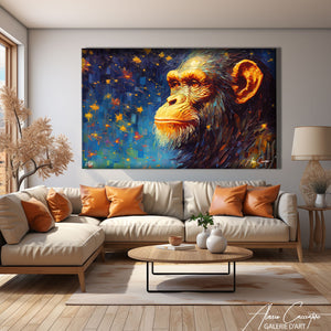 tableau singe coloré