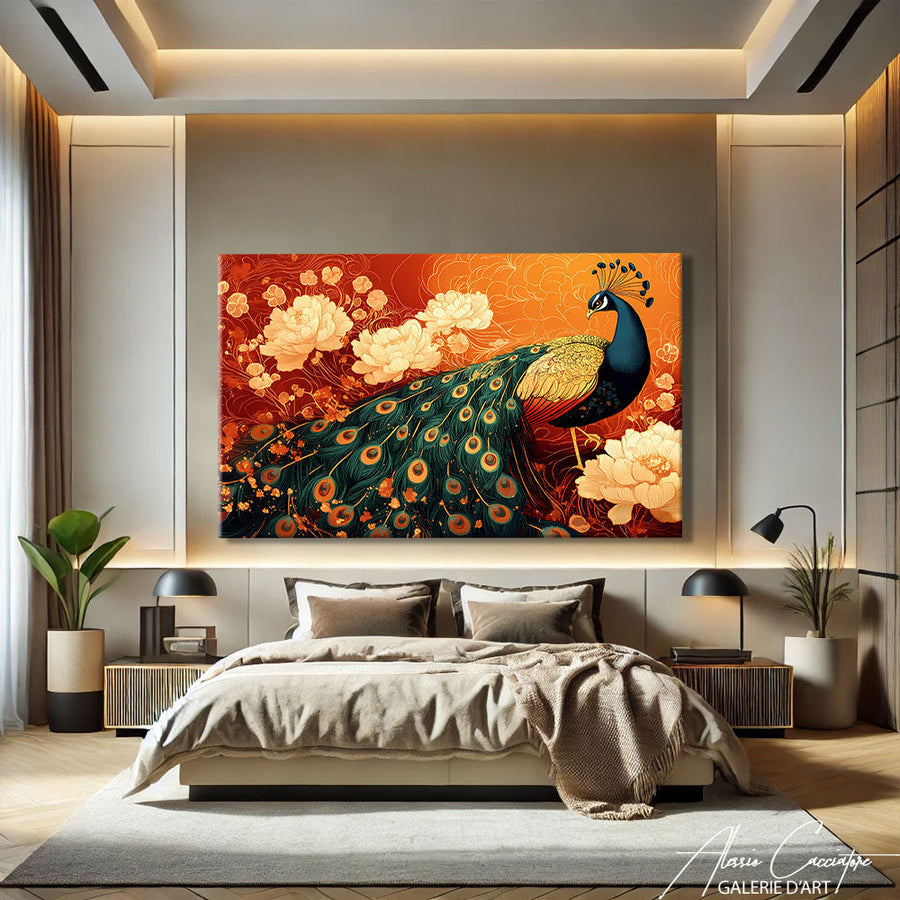 TABLEAU PAON CHINOIS Alessio Cacciatore – mise en situation