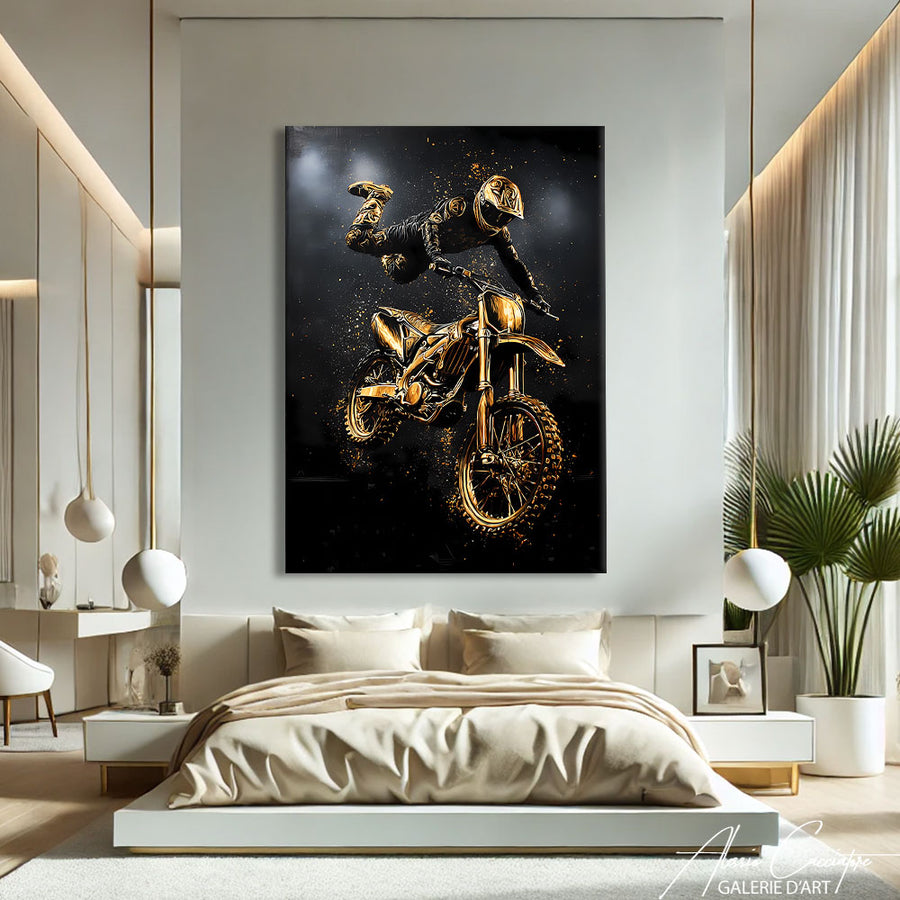Tableau Toile Moto – mise en situation