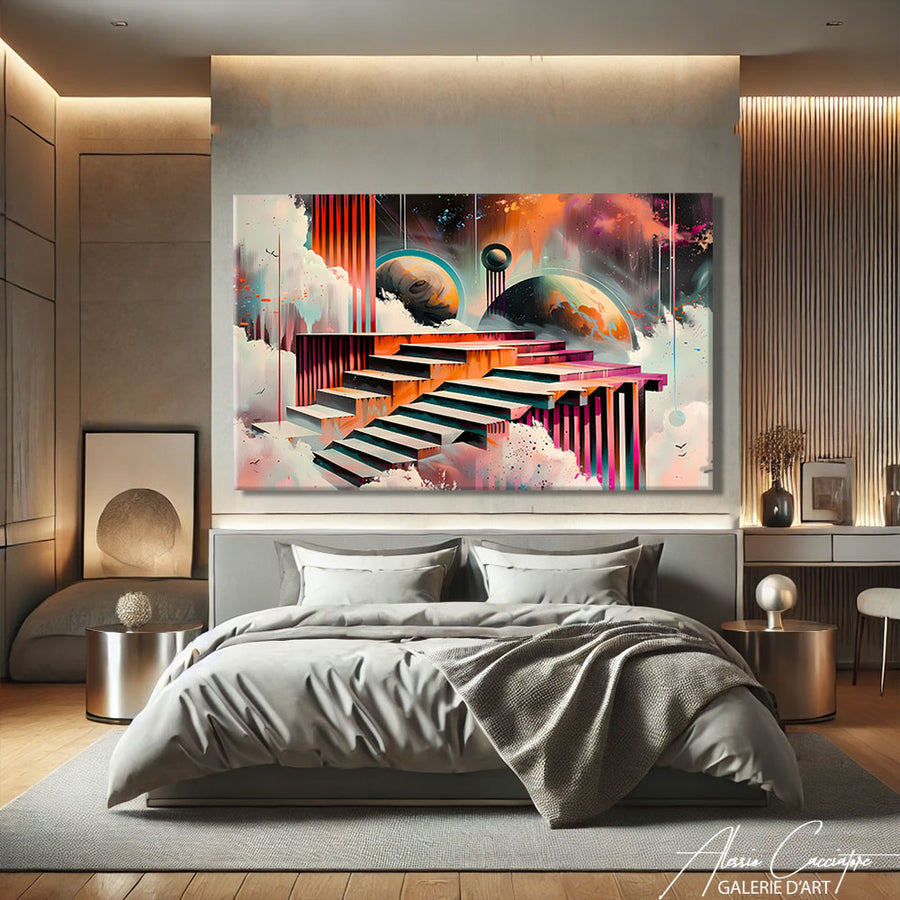 Tableau Contemporain sur Toile – mise en situation