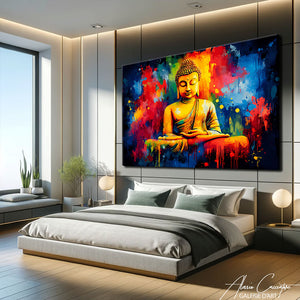 Tableau Bouddha Coloré