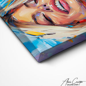 TABLEAU FEMME BLEUE Alessio Cacciatore