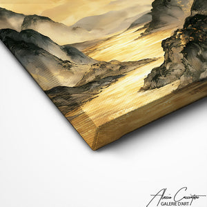 TABLEAU STYLE JAPANDI DORÉ Alessio Cacciatore