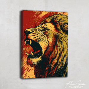 TABLEAU LION ROUGE