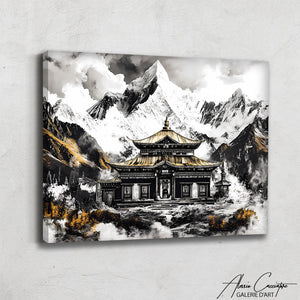 TABLEAU MONTAGNE NOIR ET BLANC Alessio Cacciatore