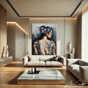 Tableau Peinture Femme Portrait