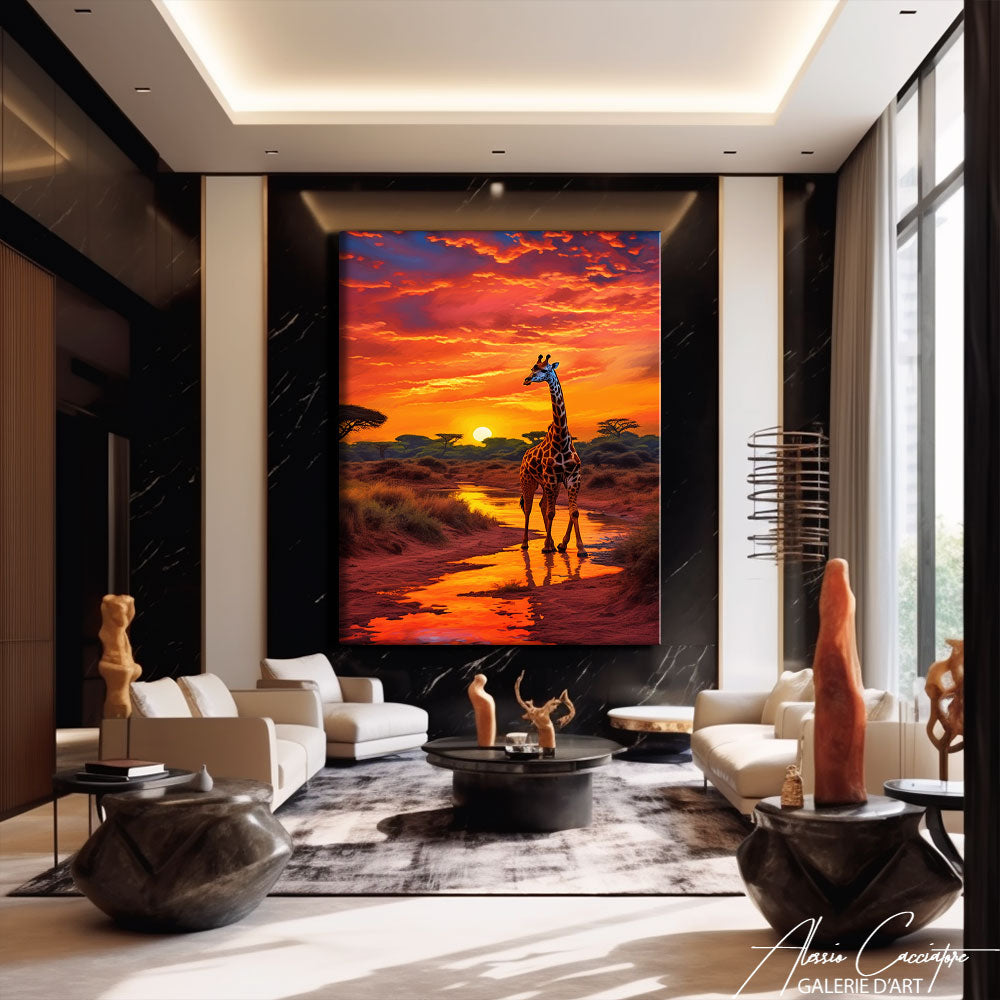 tableau girafe rigolote