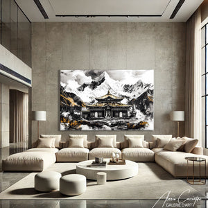 TABLEAU MONTAGNE NOIR ET BLANC Alessio Cacciatore