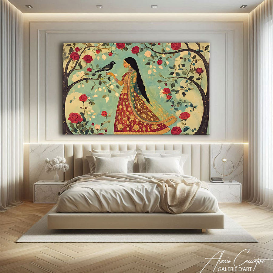 Tableau Art Indien – mise en situation