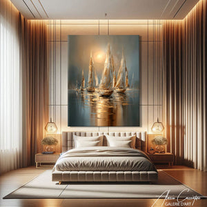 Tableau Bateau Abstrait