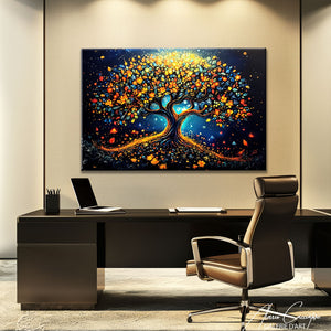 tableau peinture arbre