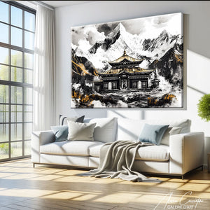 TABLEAU MONTAGNE NOIR ET BLANC Alessio Cacciatore