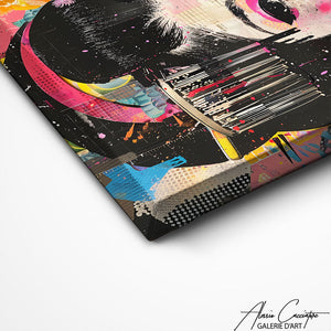 TABLEAU STREET ART PORTRAIT JAPONAIS Alessio Cacciatore