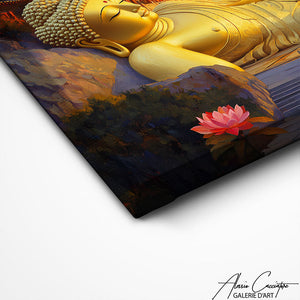 TABLEAU BOUDDHA COUCHÉ Alessio Cacciatore