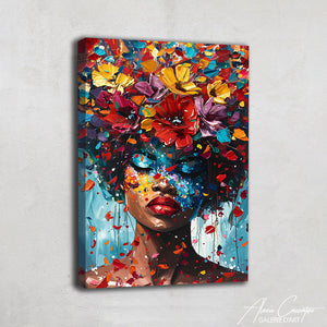 Tableau Femme Fleur