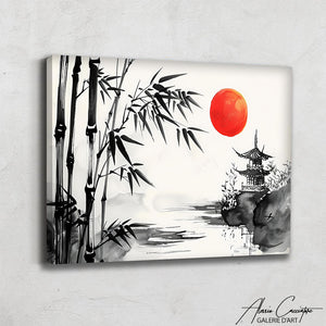 Peinture Bambous Japonais